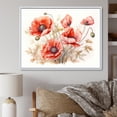 thumbnail image 1 of Designart "Winter Delight In Poppies' Charm I" Poppies Floater Framed Wall Decor, 1 of 5