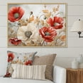 thumbnail image 1 of Designart "Winter Delight In Poppies' Charm II" Poppies Floater Framed Canvas Art Print, 1 of 5