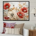thumbnail image 1 of Designart "Winter Delight In Poppies' Charm II" Poppies Floater Framed Canvas Art Print, 1 of 5