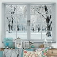 thumbnail image 1 of Designart "Winter Forest View from Window I" Oversized Landscapes Wall Art - Traditional White Winter Landscape Bedroom Canvas Wall Art, 1 of 4