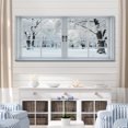 thumbnail image 1 of Designart "Winter Forest View from Window I" Oversized Landscapes Wall Art - Traditional White Winter Landscape Bedroom Canvas Wall Art, 1 of 4