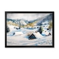 thumbnail image 1 of Designart 'Winter In Mountain Village' Traditional Framed Art Print, 1 of 4