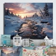 thumbnail image 1 of Designart "Winter Landscape in a Frozen Wilderness II" Landscapes Metal Wall Decor, 1 of 5