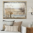 thumbnail image 1 of Designart "Winter Meadow View A Scene of Calmness III" Landscapes Framed Wall Art - Traditional Grey Meadow Entryway Framed Wall Art Print, 1 of 6