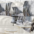 thumbnail image 1 of Designart Winter Morning Panorama - Landscape Photography Throw Pillow - 12x20, 1 of 5