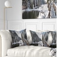 thumbnail image 1 of Designart Winter Morning Panorama - Landscape Photography Throw Pillow - 18x18, 1 of 1