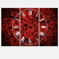 thumbnail image 1 of Designart 'Winter Red Rose' Traditional wall clock, 1 of 3