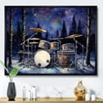 thumbnail image 1 of Designart "Winter Rhythms On Music Drums I" Music Floater Framed Canvas Prints, 1 of 5