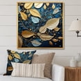 thumbnail image 1 of Designart "Winter'S Charm In Gold Leaves II" Leaves Floater Framed Canvas Art Print, 1 of 5