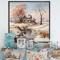 thumbnail image 1 of Designart "Winter'S Countryside Path I" Road Floater Framed Wall Decor, 1 of 5