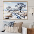 thumbnail image 1 of Designart "Winter'S Countryside Path" Road Floater Framed Canvas Prints, 1 of 5