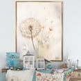 thumbnail image 1 of Designart "Winter'S Dandelion Charm II" Dandelion Floater Framed Wall Decor, 1 of 5