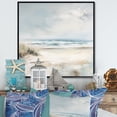 thumbnail image 1 of Designart "Winter'S Enchantment By The Coastal Ocean II" Coastal Ocean Floater Framed Canvas Art Print, 1 of 5