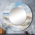 thumbnail image 1 of Designart "Winter'S Enchantment By The Coastal Ocean" Coastal Ocean Rund Mirror For Wall Decor - Large Beige Round Printed Mirror - Coastal Round Office Mirror - 23" x 23", 1 of 6