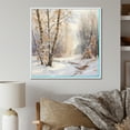 thumbnail image 1 of Designart "Winter'S Whispering Trees" Landscape Trees Floater Framed Canvas Wall Art, 1 of 5