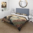 thumbnail image 1 of Designart "Winter Scenery with Red Barn II" Farmhouse / Country Bedding Covert Set - Barn Landscape White Farm Bed Set With 2 Shams, 1 of 1