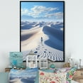 thumbnail image 1 of Designart "Winter Solitude Snowy Desert" Landscape & Nature Floater Framed Wall Art Print, 1 of 7