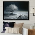 thumbnail image 1 of Designart "Winter Tree In Black And White Photography II" Tree Picture Framed Canvas Prints, 1 of 5