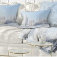 thumbnail image 1 of Designart Winter Trees Covered with Frost - Landscape Photography Throw Pillow - 12x20, 1 of 5