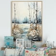 thumbnail image 1 of Designart "Winter Wonderland Alaska I" Landscapes Floater Framed Wall Art Print, 1 of 7