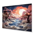 thumbnail image 1 of Designart "Winter s Beautiful Country Charm II" Winter Landscape Metal Wall Art, 1 of 1