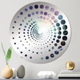 thumbnail image 1 of Designart "Winter's Charm with Aurora Borealis" Aurora Borealis Spiral Dot Round Wall Mirror - Landscapes Oval Printed Decorative Mirror - Multiple Color Options, 1 of 5