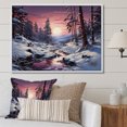 thumbnail image 1 of Designart "Winters Pine Trees majesty III" Tree Pine Floater Framed Canvas Art Print, 1 of 7