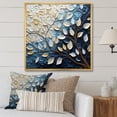 thumbnail image 1 of Designart "Wintertime Charm Of Leaves And Flowers II" Leaves Floater Framed Canvas Wall Art, 1 of 5
