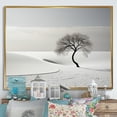 thumbnail image 1 of Designart "Wintery Landscape Snapshot I" Winter Landscape Floater Framed Canvas Wall Art, 1 of 5