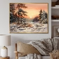 thumbnail image 1 of Designart "Wintery Pine Tree Vista" Tree Pine Floater Framed Wall Art Print, 1 of 7