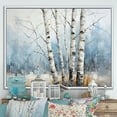 thumbnail image 1 of Designart "Wintry White Birch Forest III" Tree Birch Floater Framed Wall Decor, 1 of 5