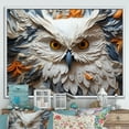 thumbnail image 1 of Designart "Wisdom In The Eyes Of Owls I" Animals Owl Floater Framed Canvas Prints, 1 of 5