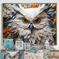 thumbnail image 1 of Designart "Wisdom In The Eyes Of Owls I" Animals Owl Floater Framed Canvas Prints, 1 of 5