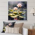 thumbnail image 1 of Designart "Wisdom In The Watercolor Lotus Pond" Lotus Floater Framed Wall Art Prints, 1 of 5