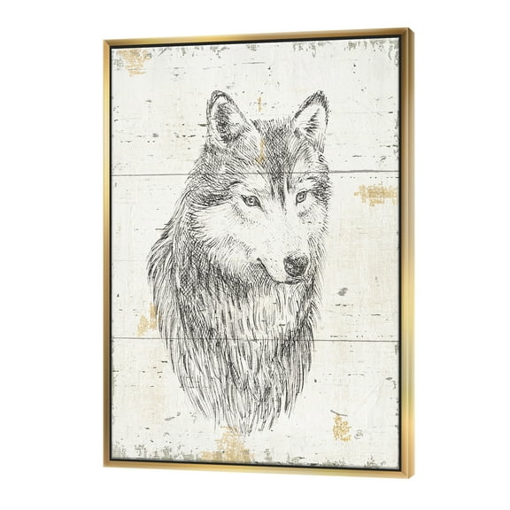 Designart ' Wolf Wild and Beautiful III ' Wildlife Animal Framed Canvas