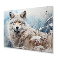 thumbnail image 1 of Designart "Wolf Winters Beauty " Animals Metal Art Print, 1 of 5