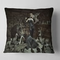 thumbnail image 1 of Designart Woman Among Wild Animals - Animal Throw Pillow - 16x16, 1 of 4