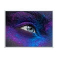 thumbnail image 1 of Designart 'Woman Eye With Dry Paint Dust Pigment On Face' Modern Framed Canvas Wall Art Print, 1 of 5