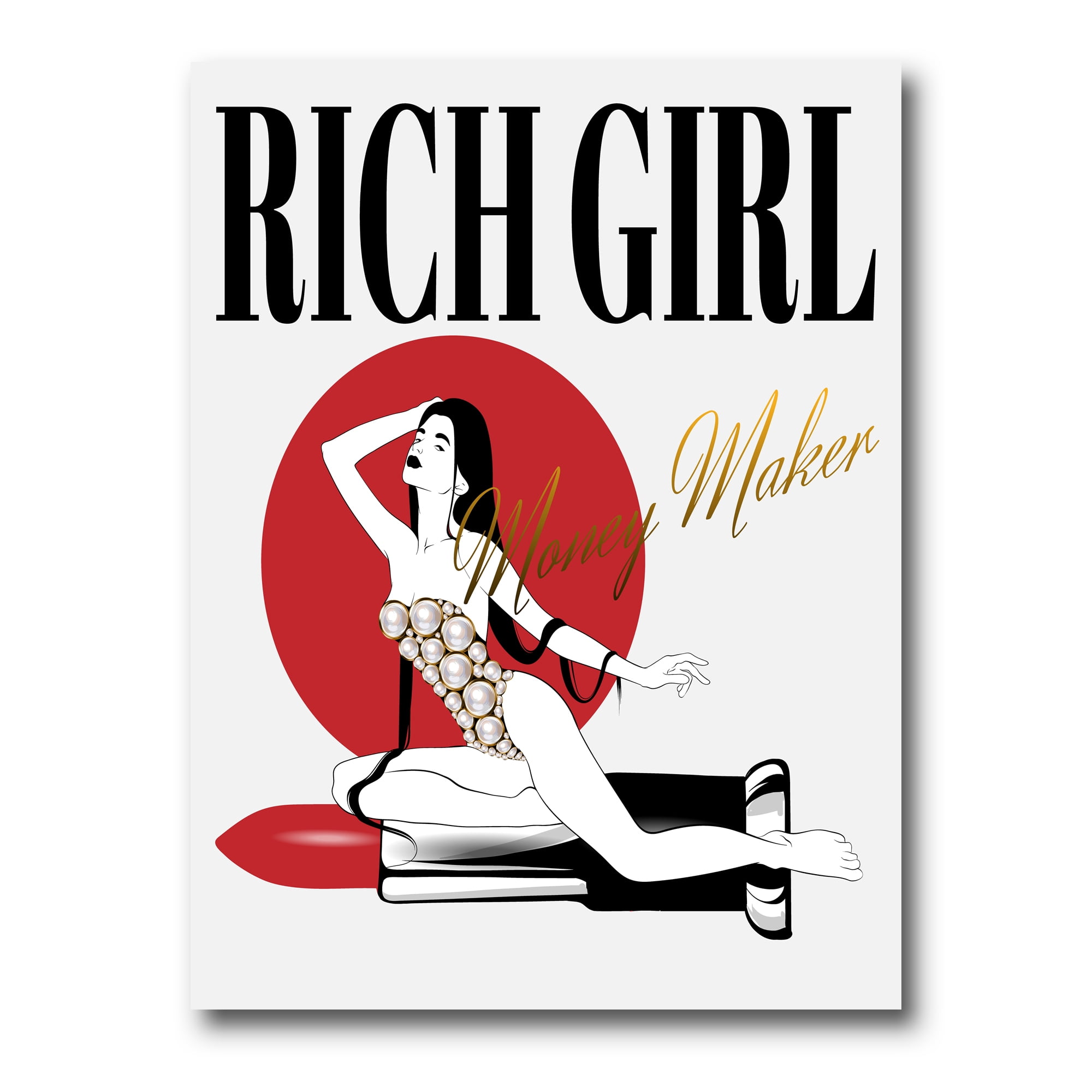 Designart ' Woman In Swimsuit With Pomade ' Vintage Canvas Wall Art Print
