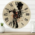 thumbnail image 1 of Designart 'Woman Playing Jazz Trumpet' Modern Wall Clock, 1 of 5