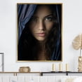 thumbnail image 1 of Designart "Woman'S Elegance In Indigo Incantations I" Fashion Woman Floater Framed Canvas Prints, 1 of 5