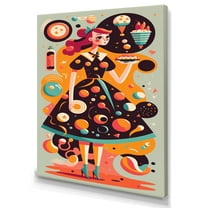 Designart Woman Serving Food Canvas Wall Art