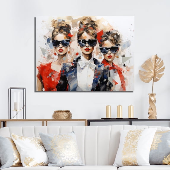 Designart "Woman Stylish Fusion I" Fashion Canvas Art Print