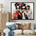 thumbnail image 1 of Designart "Woman Stylish Fusion II" Fashion Floater Framed Wall Art Print, 1 of 7