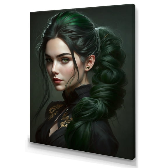 Designart Woman With Long Updo Canvas Wall Art