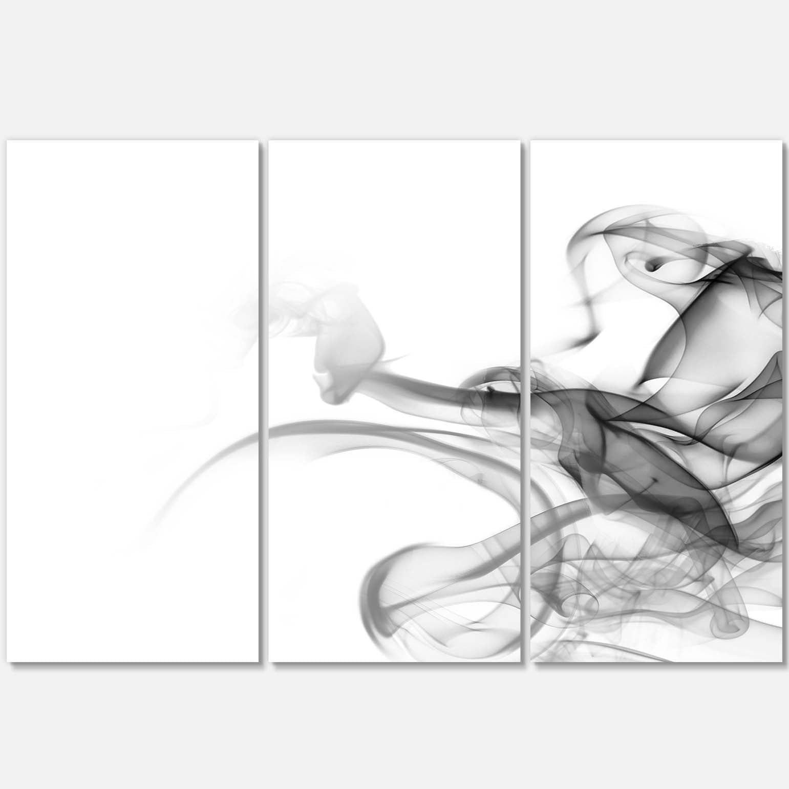 Designart 'Woman and Smoke Double Exposure ' Portrait Canvas Art Print