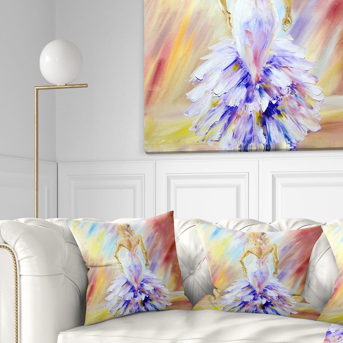 Designart Woman at the Ball - Portrait Throw Pillow - 18x18