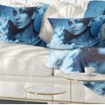 thumbnail image 1 of Designart Woman with Snow Splash - Portrait Throw Pillow - 12x20, 1 of 5