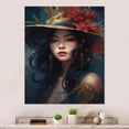 thumbnail image 1 of Designart "Woman with a Vintage Hat I" Fashion Woman Metal Wall Art Prints, 1 of 5