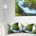 thumbnail image 1 of Designart Wonderful Creek in Green Forest - Landscape Printed Throw Pillow - 18x18, 1 of 5